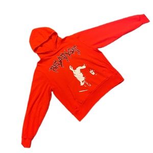 REVENGE Red Nine Months Rhinestone Hoodie